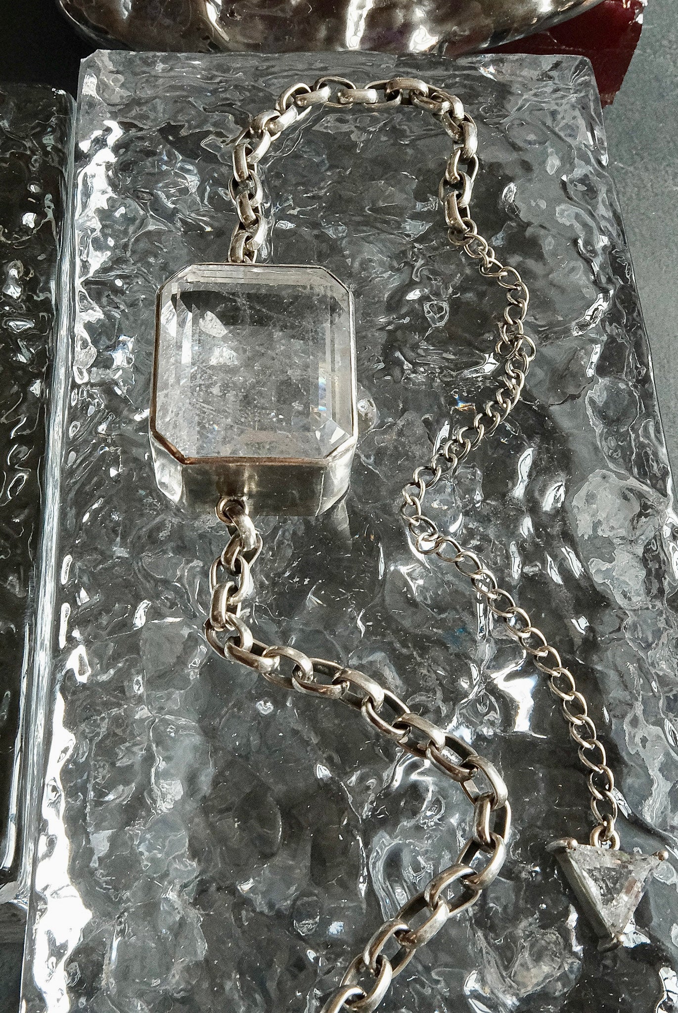 Square Goliath Choker in Striated Crystal Jewelry mia vesper