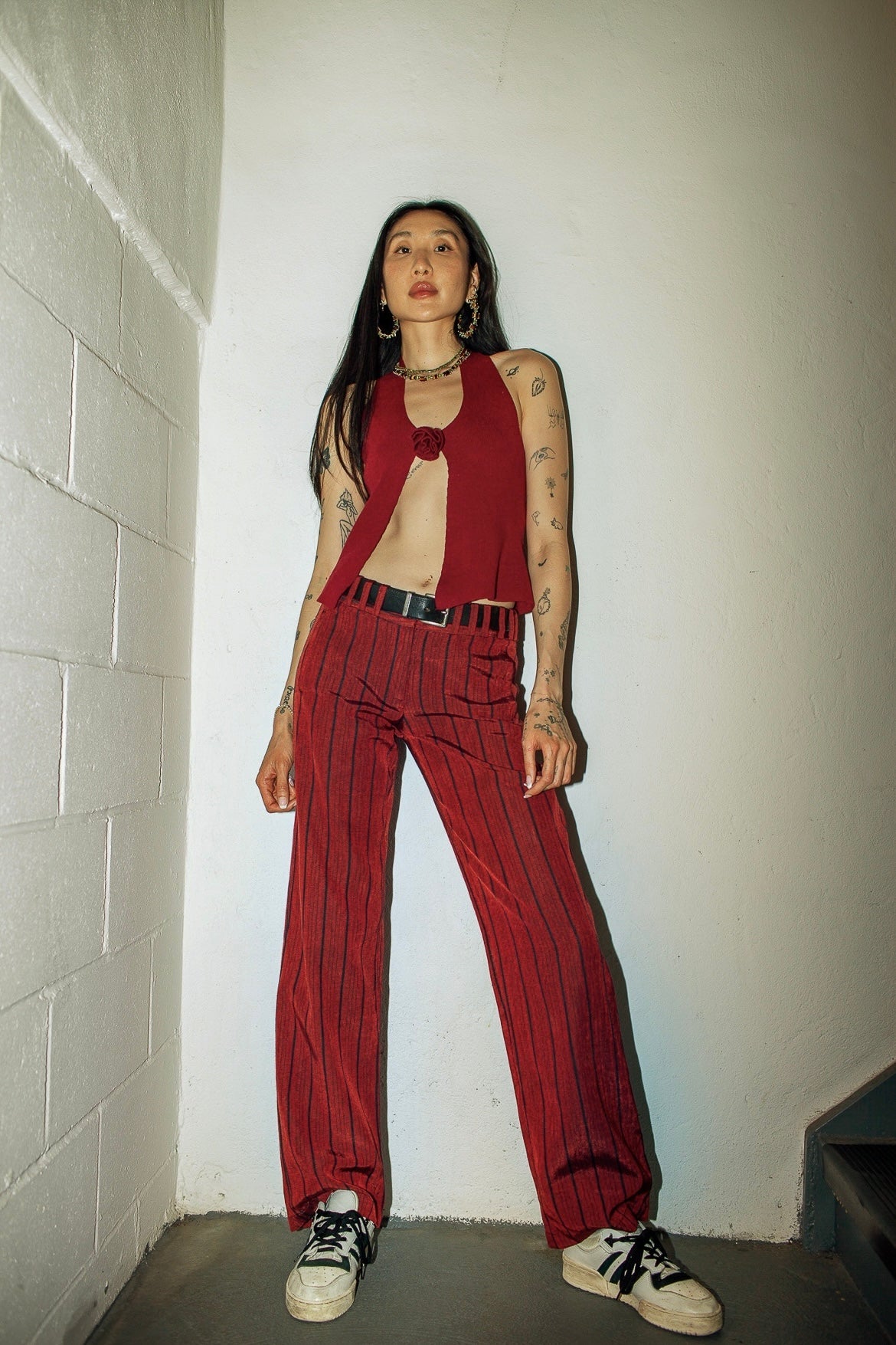 Silk Spindle Pant in Cardinal