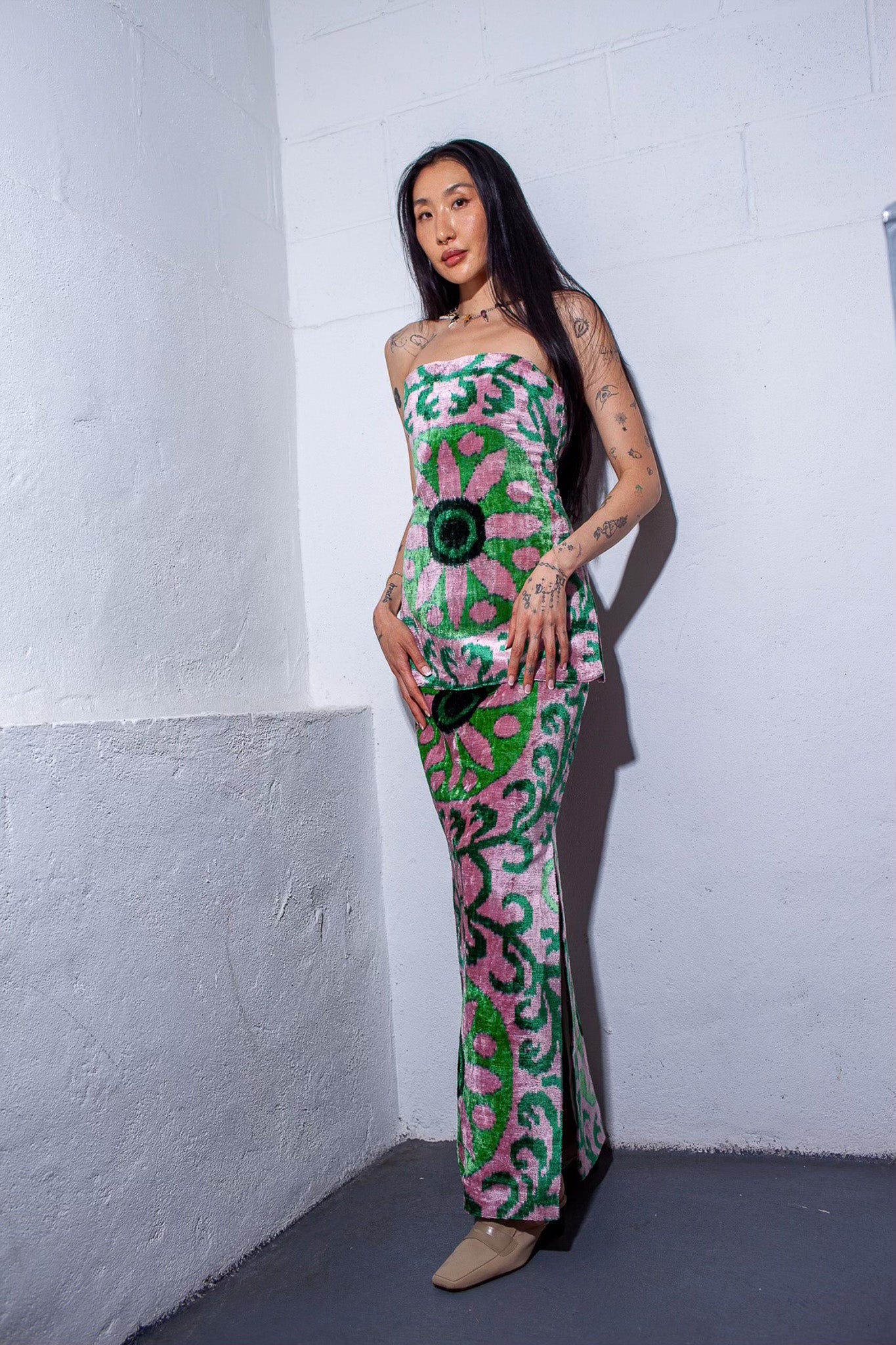 Uzbek Silk Velvet Pergola Skirt