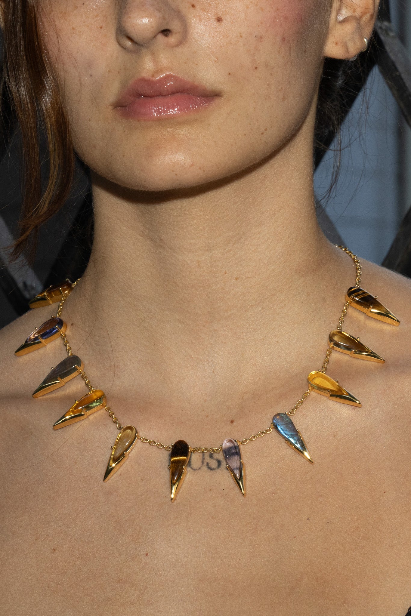 The Saber Tooth Necklace in Angora (GOLD) mia vesper