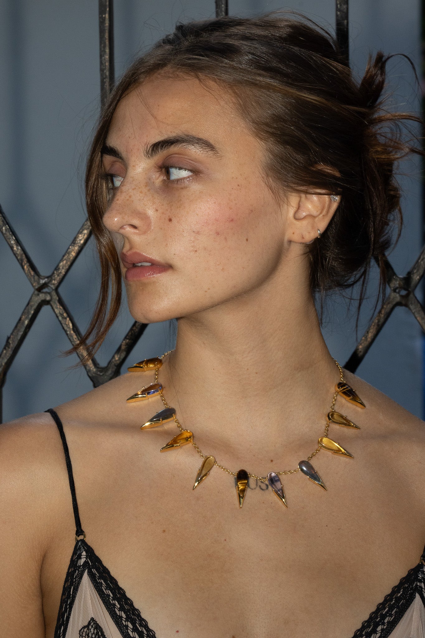 The Saber Tooth Necklace in Angora (GOLD) mia vesper